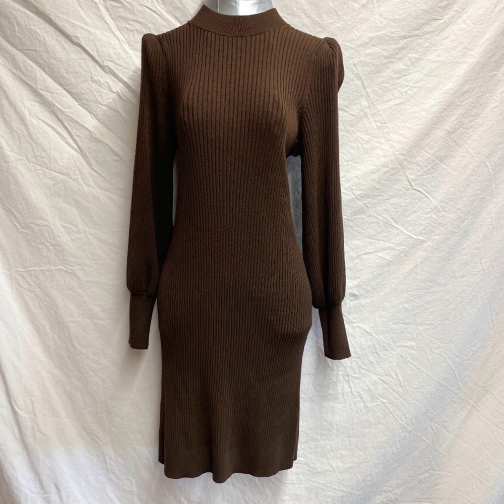 Banana Republic Long Sleeved Ribbed Knit Dress - Size Small